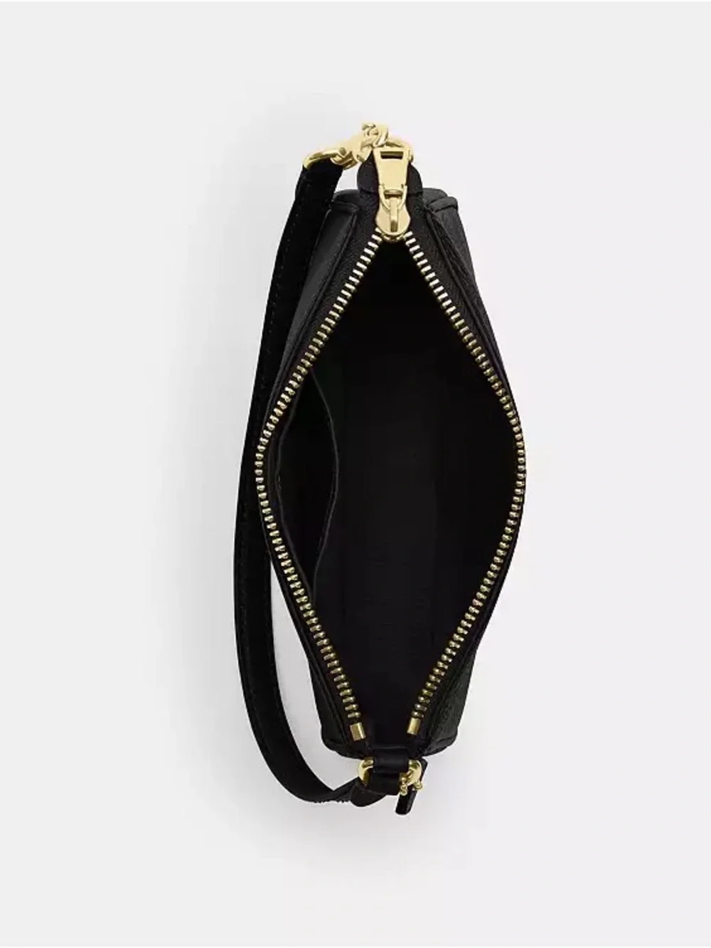 Coach Black Leather Shoulder Bag with Gold Hardware - Picture 2 of 6